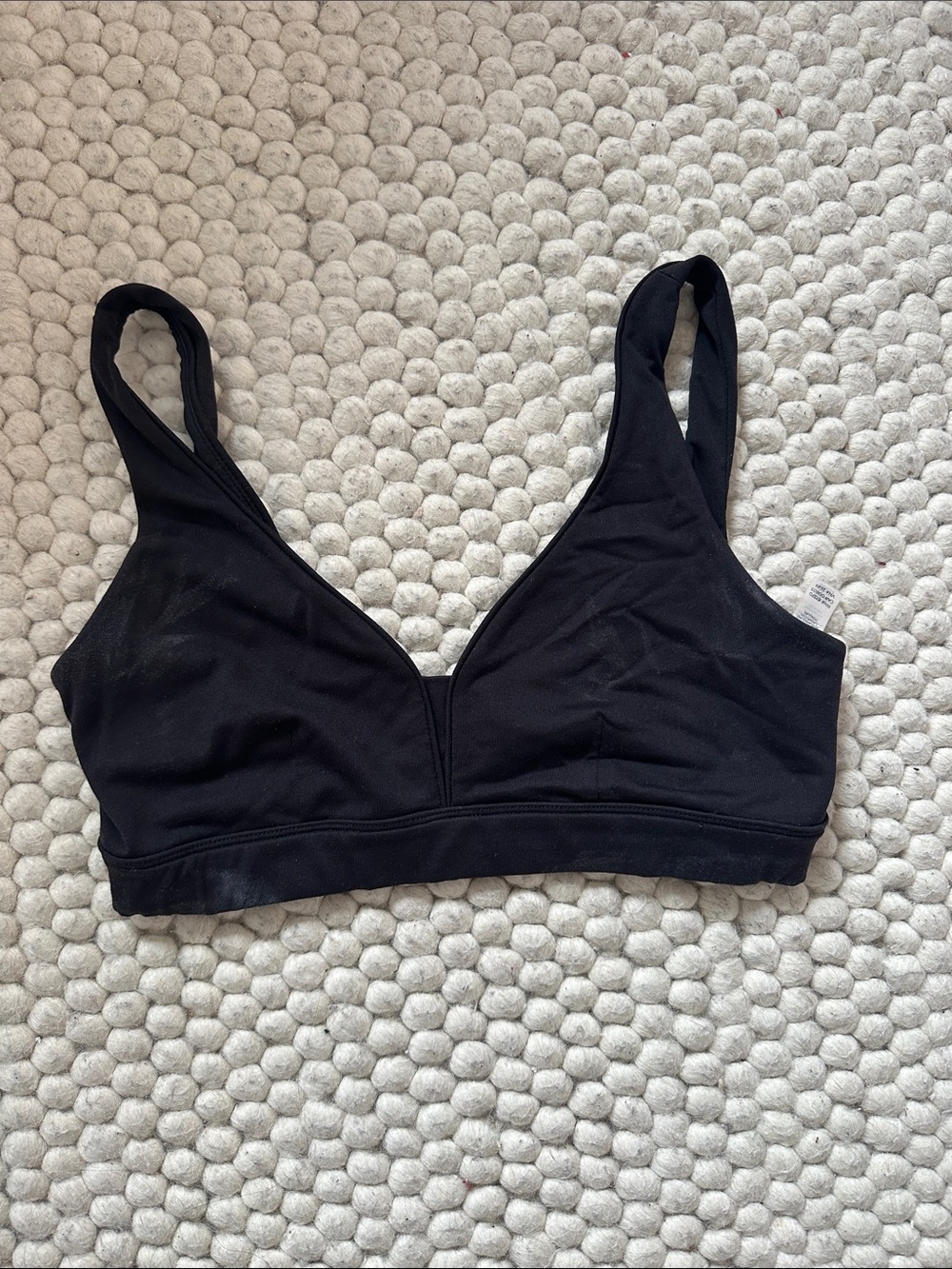 ALO Yoga Black Wireless V-Neck Bralette